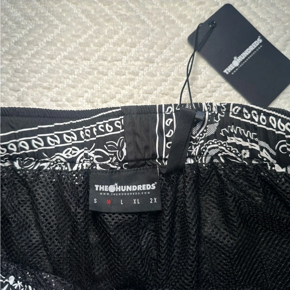 The Hundreds Black and White Bandana Shorts - Picture 2 of 5